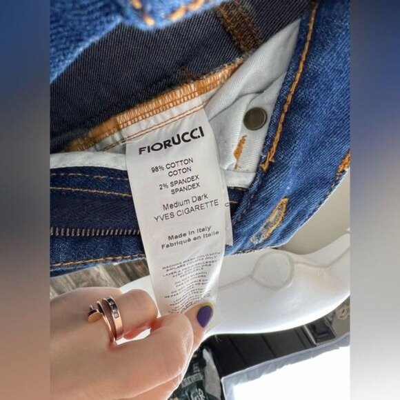 FIORUCCI Blue Straight Leg Hi Rise Jeans Size 26 - Picture 13 of 13
